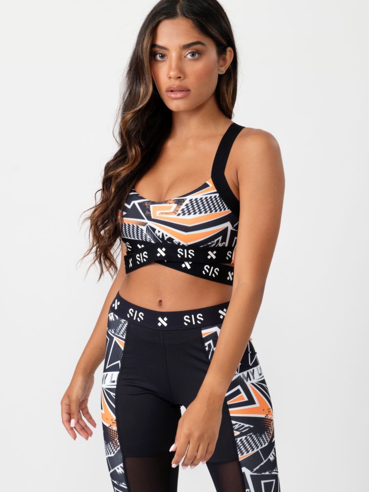 חזיית אימון עם  דפוס צבעוני