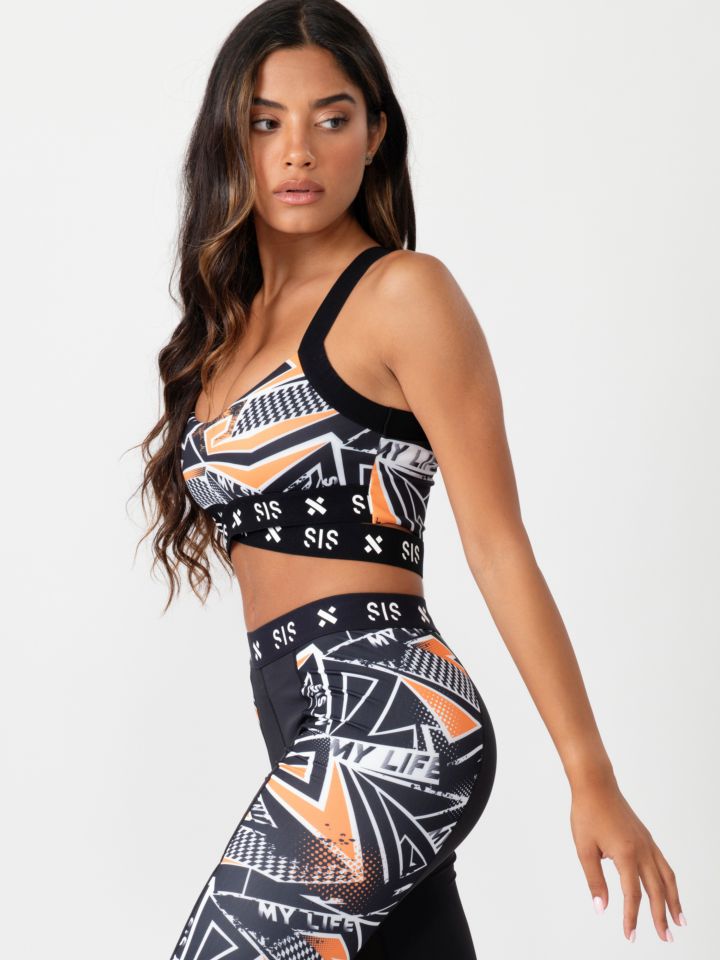 חזיית אימון עם  דפוס צבעוני