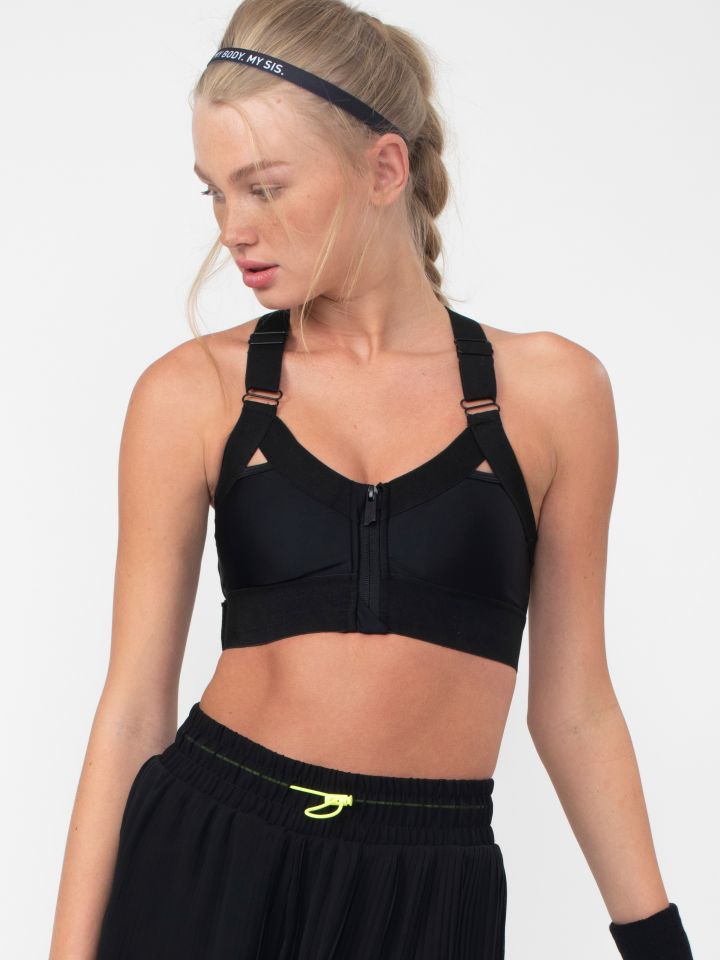 חזיית אימון  בשילוב רוכסן קדמי