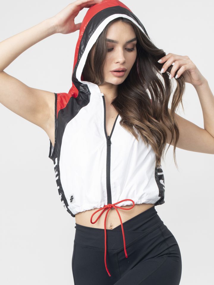 וסט ניילון בשילוב צבעים