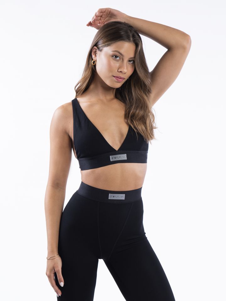 חזיית ספורט בשילוב לוגו SIS